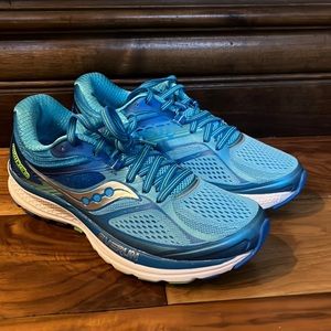 Blue and Green Sneakers